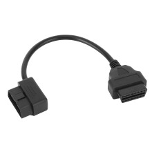 Universal OBD2-splitter, retvinklet Y-kabel, hurtig og bekvem, førsteklasses PVC-materiale, flammehæmmende, 16-bens forlænger, diagnostisk
