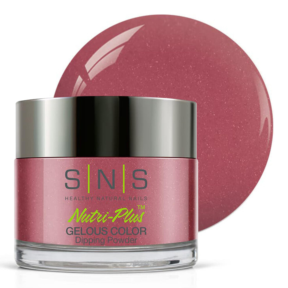 Sns Healthy Natural Sns Nail Dip Powder, Gelous Color Dipping Powder - Peach Daiquiri (Pink/Mauve, Shimmer) - Long-Lasting Dip Nail Color Lasts 14 Days - Low-Odor & No Uv