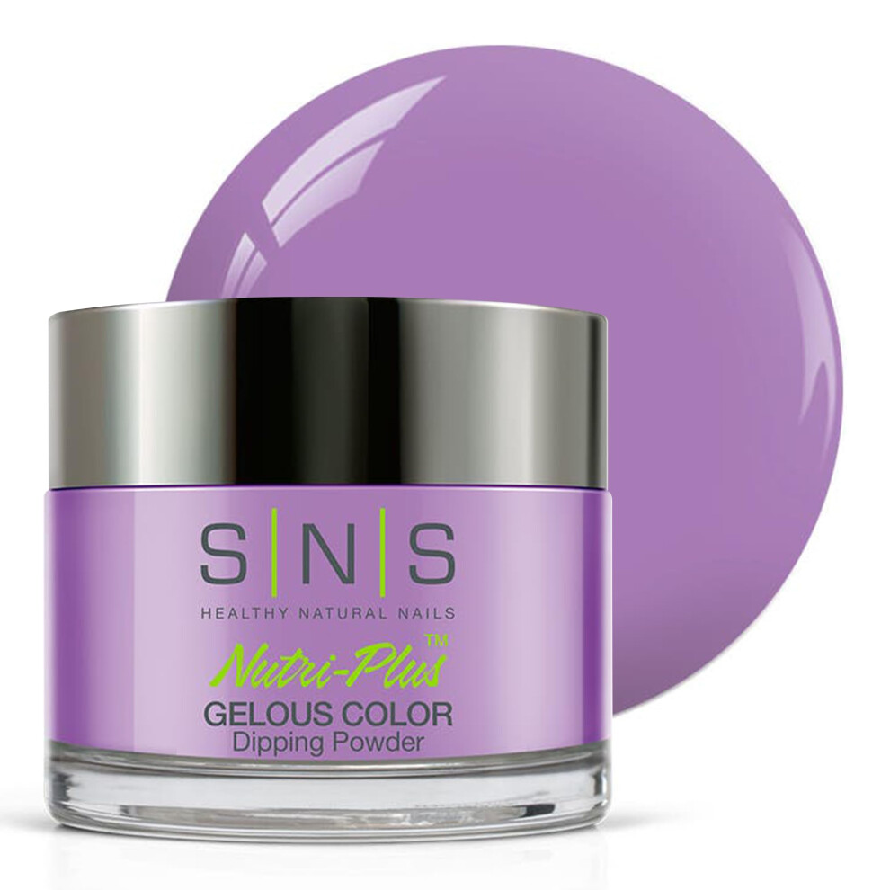 Sns Healthy Natural Sns Nail Dip Powder, Gelous Color Dipping Powder - Divine Intimacy (Purple/Violet, Cream) - Long-Lasting Dip Nail Color Lasts 14 Days - Low-Odor & No