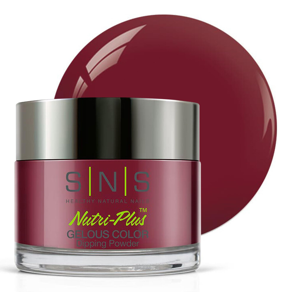 Sns Healthy Natural Sns Nail Dip Powder, Gelous Color Dipping Powder - Dancing Queen (Wine/Burgundy, Cream) - Long-Lasting Dip Nail Color Lasts 14 Days - Low-Odor & No Uv