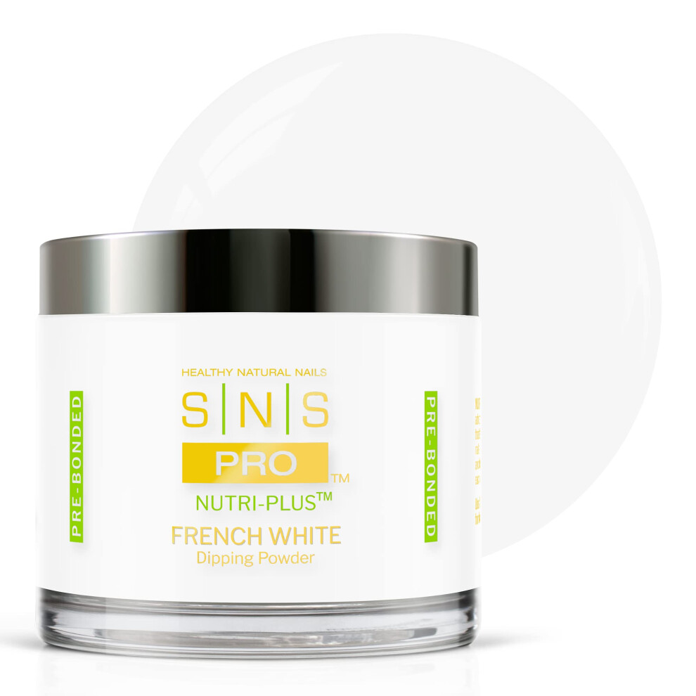 Sns Healthy Natural Sns Nail Dip Powder, Gelous Color Dipping Powder - French White (Natural/Nudes, White, Sheer), Pwfw04 - Long-Lasting Acrylic Nail Color & Polish Lasts