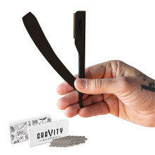 Professionell rakkniv - Ultra Exposed rakkniv kit med 10 premiumblad, 2mm exponerad (The Reaper)
