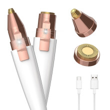JNATER Rasoir à sourcils, Épilation du visage pour femmes, (Rechargeable USB), 2 en 1 Tondeuse à sourcils et Épilateur