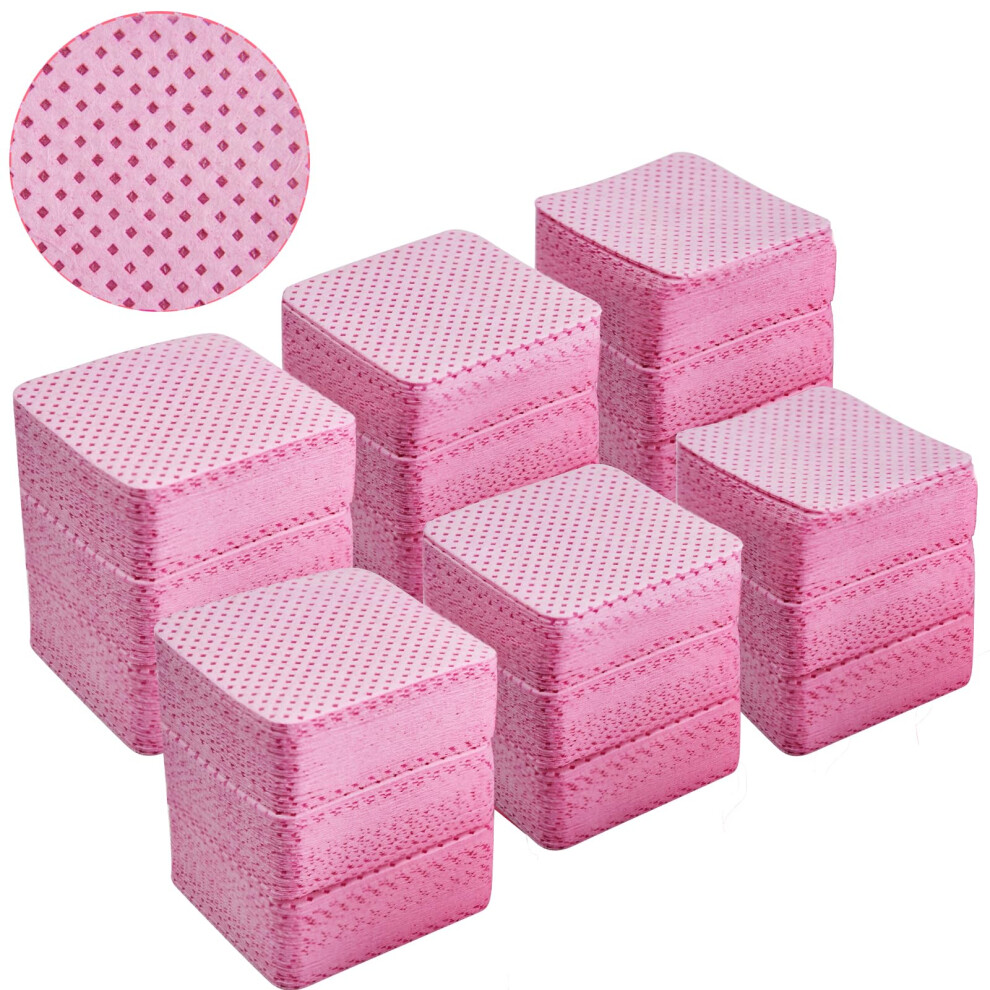 Bcowos Pink 540Pcs Lint Free Nail Wipes- Non-Woven Soft Nail Polish Remover Pads, Nail Polish Remover Wipes - Lint Free Wipes For Nail Polish Remover, Eyelash