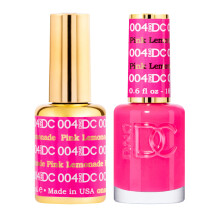 DND DC Gel Polish Set, Roze Collectie, UV/LED Gel Polish en Air Dry Nail Lacquer, 004 Pink Lemonade, 0.5 Fl Oz