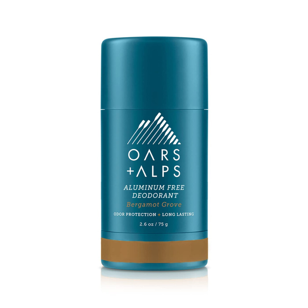Oars + Alps Aluminum Free Deodorant For Men And Women, Dermatologist Tested And Made With Clean Ingredients, Travel Size, Bergamot Grove, 1 Pack, 2.6