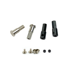 for WPL D12 1/10 RC Car Upgrade Parts Metal 5mm Front Wheel Hub Hex Adapter Combiner & Rear Axle Shaft Adapter,B