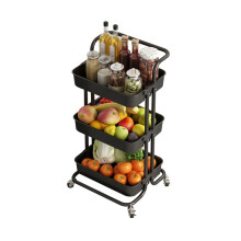 Kitchen Storage Rack with MultiLayer Movable Shelves, SpaceSaving Organizer for Kitchen, Living Room and Bedroom