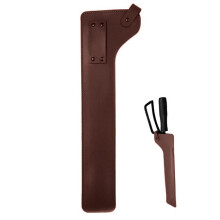 Leather Fire Tongs Cover For Outdoor Protective Sleeve, Durable PU Leather Camping Accessories With Waist Hanging Design, Extend Tool Lifespan Fire Pi