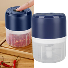 Elektrischer Knoblauchhacker 250ml, wiederaufladbar per USB, blauer Lebensmittelprozessor