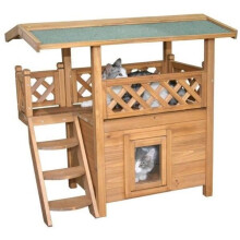 Kerbl Cat House Lodge 77x50x73cm Pet Lodge Small Animal Shelter Kitten Cave