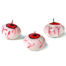 Eyeball Floating Candles Red5x5x5cm3-Pack