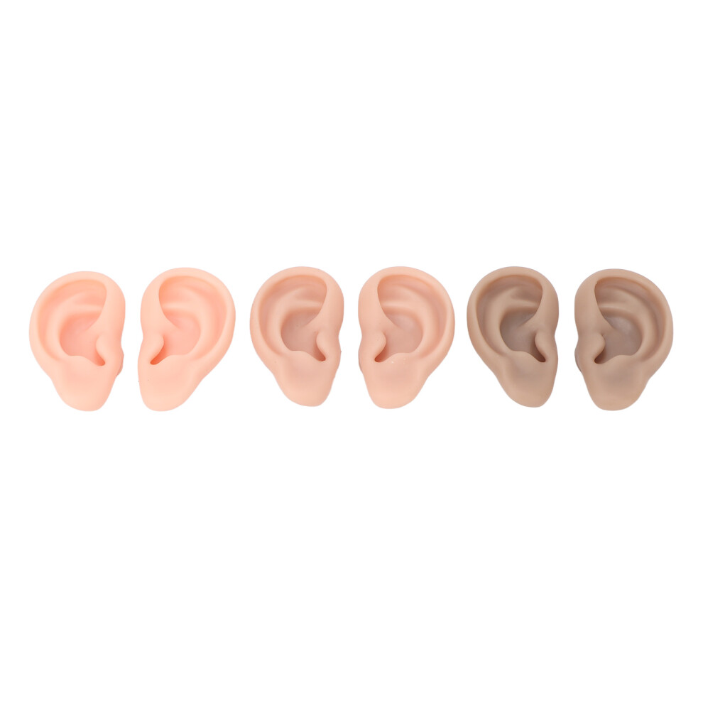 Silicone Ear Model: Human Ear For Piercing Practice, Soft Flexible Simulation Skin, Easy To Clean And Reuse For Halloween Parties For Nightclubs
