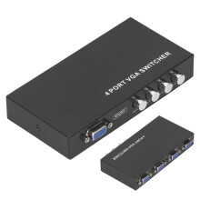 4 Port VGA Switcher 5x VGA Female for PC TV LCD Monitors