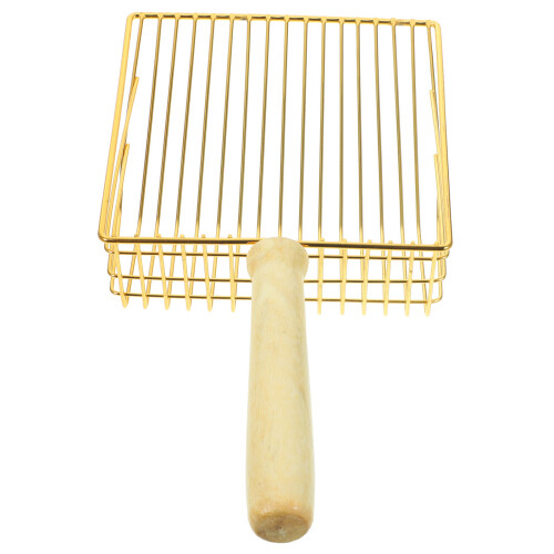 4Stk Katzentoilette Metall Holzgriff Komfortable 2