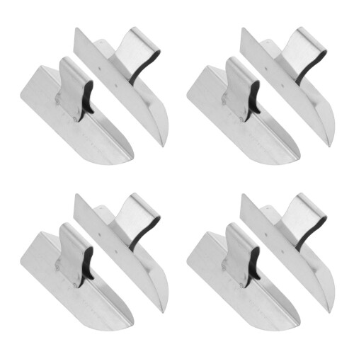 8Pièces Ensemble Truelles Coins Drywall Acier Argenté Usage 2