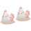 2Sets Hübsche Butterdose Aus Keramik Mit Deckel Hühnerform Pink 6