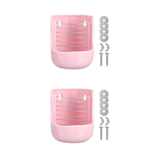 2Pièces Céramique Rose Polyvalente Pour Rongeurs 2