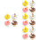 16Pièces Modèles Simulés De Donuts Colorés Accessoires Décoratifs 8