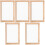 5Sets Beige Wood Frame Paper Making Kit DIY Craft Screen Mold Set 4