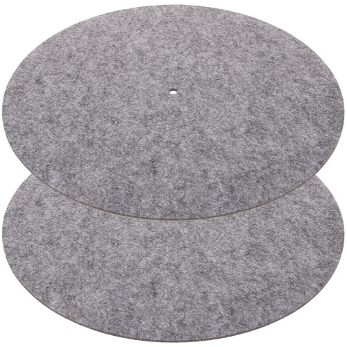 10Pcs Grey Felt Record Player Mat Slipmat Vinyl Record Protective Pad