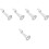 5Pcs White Wall Hanging Projector Mount Bracket Metal 360 Degree Stand 6
