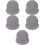 10Pcs Grey Felt Record Player Mat Slipmat Vinyl Record Protective Pad 9
