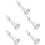 5Pcs White Wall Hanging Projector Mount Bracket Metal 360 Degree Stand 8