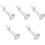 5Pcs White Wall Hanging Projector Mount Bracket Metal 360 Degree Stand 5