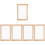 5Sets Beige Wood Frame Paper Making Kit DIY Craft Screen Mold Set 6