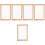 5Sets Beige Wood Frame Paper Making Kit DIY Craft Screen Mold Set 5