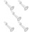 5Pcs White Wall Hanging Projector Mount Bracket Metal 360 Degree Stand 9