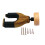 2Pcs Light Brown Bamboo Guitar Hangers with Wall Mount Hooks 1