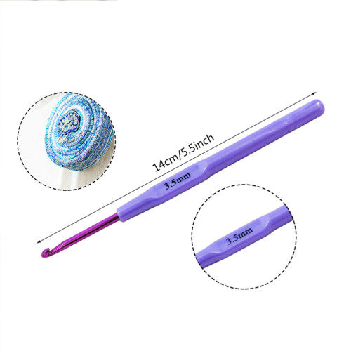 10Pcs Handle Aluminum Color Crochet Hooks For Knitting 2