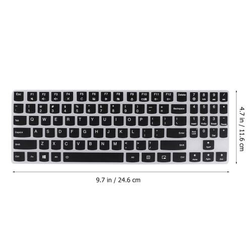 6Pièces Housse Clavier Silicone Noir Protectrice Antipoussière Pour Pièce