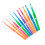 10Pcs Handle Aluminum Color Crochet Hooks For Knitting 7