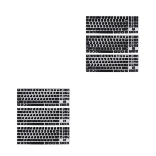 6Pièces Housse Clavier Silicone Noir Protectrice Antipoussière Pour Pièce 2