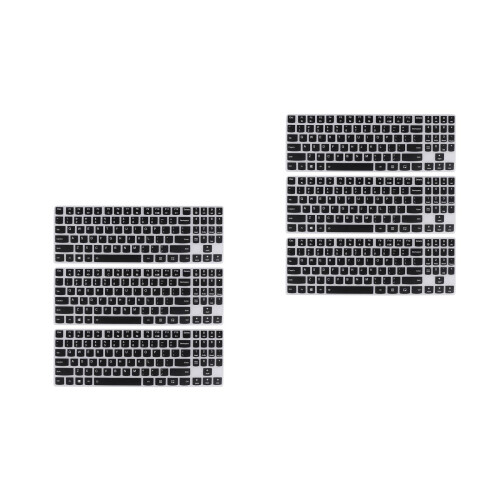 6Pièces Housse Clavier Silicone Noir Protectrice Antipoussière Pour Pièce 1