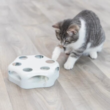 TRIXIE Turning Feather Grey Home Cat Pet Supplies Toy Activity Game Plastic
