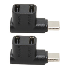 10Gbps USB-C Männlich zu Doppel-Frauen Adapter, 90 Winkelstecker
