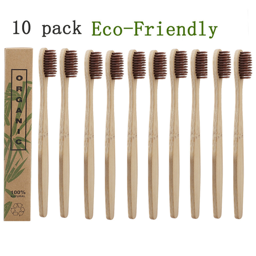 Eco-Friendly Bamboo Toothbrush, Gentle On Gums With Activated Bamboo Charcoal Bristles, Professional Dental Care, Biodegradable And Environmentally