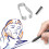 2Sets Zwarte Plastic Pen Vervangpunten Voor Stylus Reparatie Tool 10