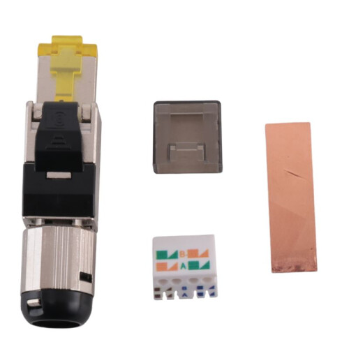6-Pack Tool Free Shielded RJ45 Cat 8, Cat8 Field Termination Plug, Cat8 Connector, Cat8 Plug 2