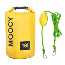 Moocy Tow Rope Sand Sack 2-In-1 Sand Anchor Waterproof Dry Bag with Adjustable Buoy for Kayak Jet Ski Rowing 10L