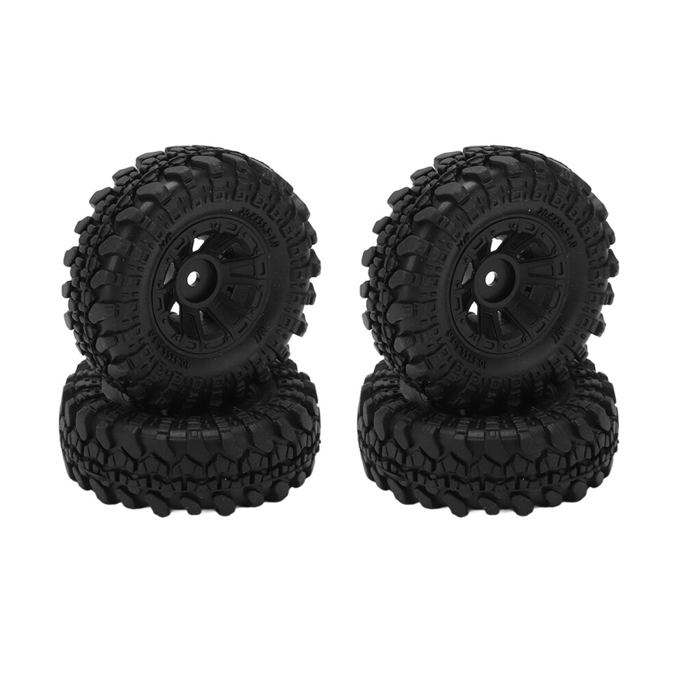 4Pcs Rc Car Wheels & Tires Set For 1/24 Scale, Rubber Tires, Plastic Hubs 9371375402975