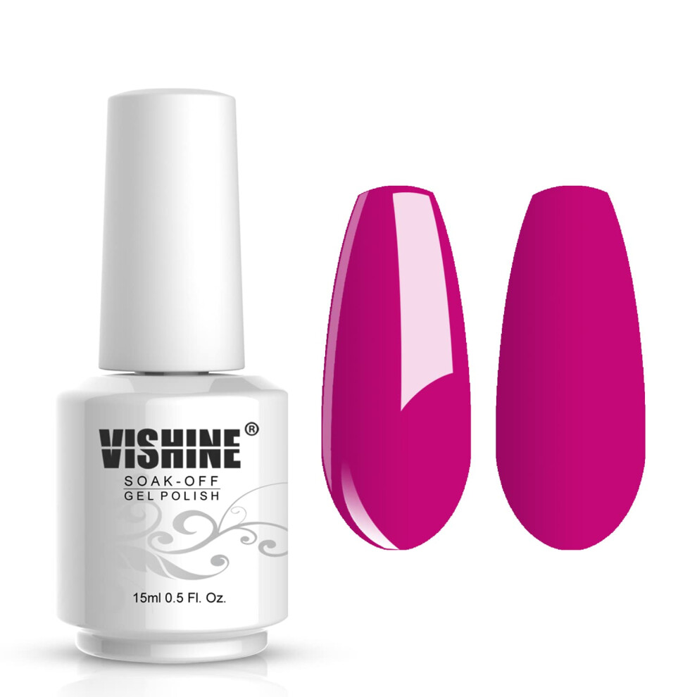 Vishine Purple Soak Off Uv Led Gel Polish Lacquer Nail Art Manicure Varnish Pinkish (1620)