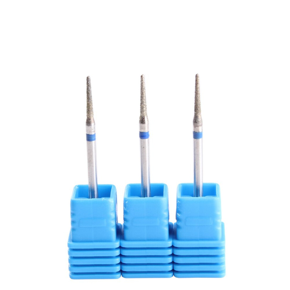 Mzcmsl 3Pcs Needle Shaped Cuticle Bits, 3/32 Shank Diamond E File Bit,Under Nail Drill Bit For Manicure Machine