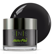 SNS Nageldippoeder, Gelous Kleur Dipping Powder - Mozart (Zwart) - Langdurige Nagellak Tot 14 Dagen