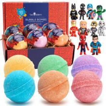 Superhelden Badebomben für Kinder mit Überraschungsspielzeug, 6er Pack