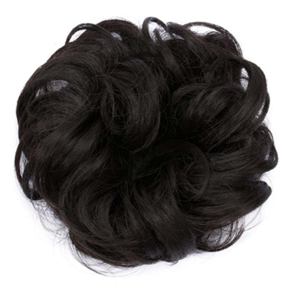 Benehair Messy Bun Hair Piece Scrunchy Updo Hair Pieces For Women Fluffy Wavy Hair Bun Scrunchies Donut Hairpiece Synthetic Chignons With Elastic Rubb